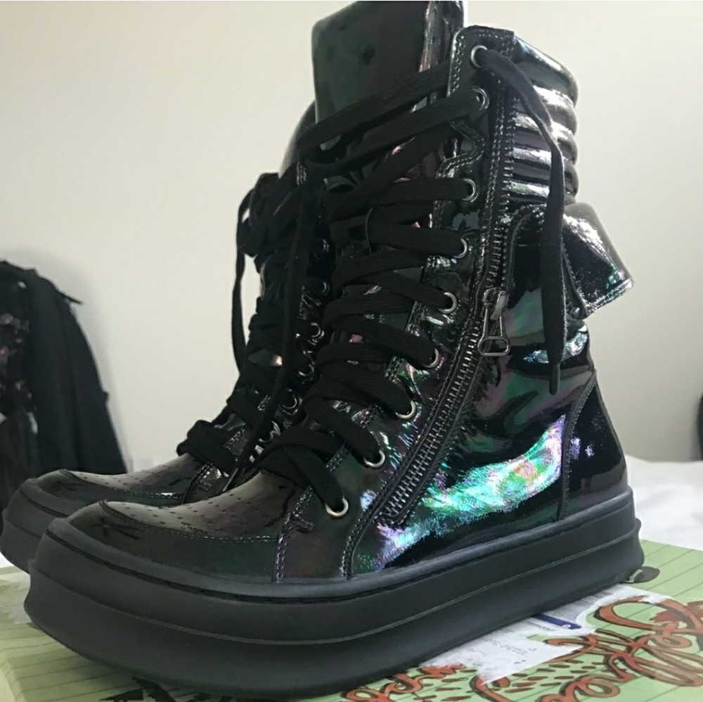 Jeffrey Campbell - goth - KIRK High Sneaker - OIL Slick